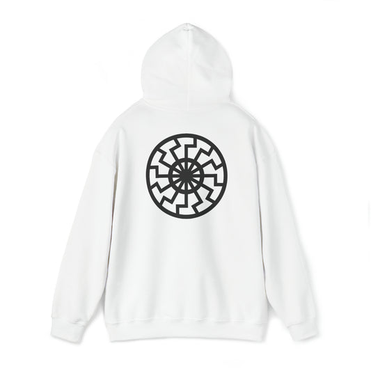 Black sun hoodie (on back)